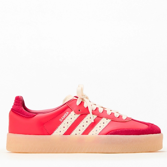 adidas Samba Red and Cream Sneakers - Picture 1 of 14